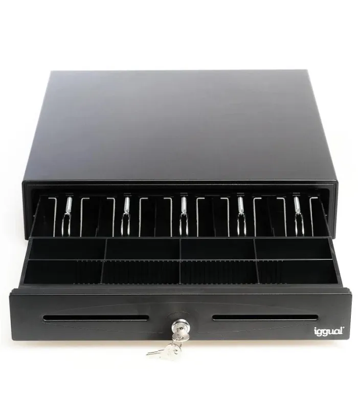 iggual Cajón Portamonedas IRON-70 44,5cm 5+8 negro