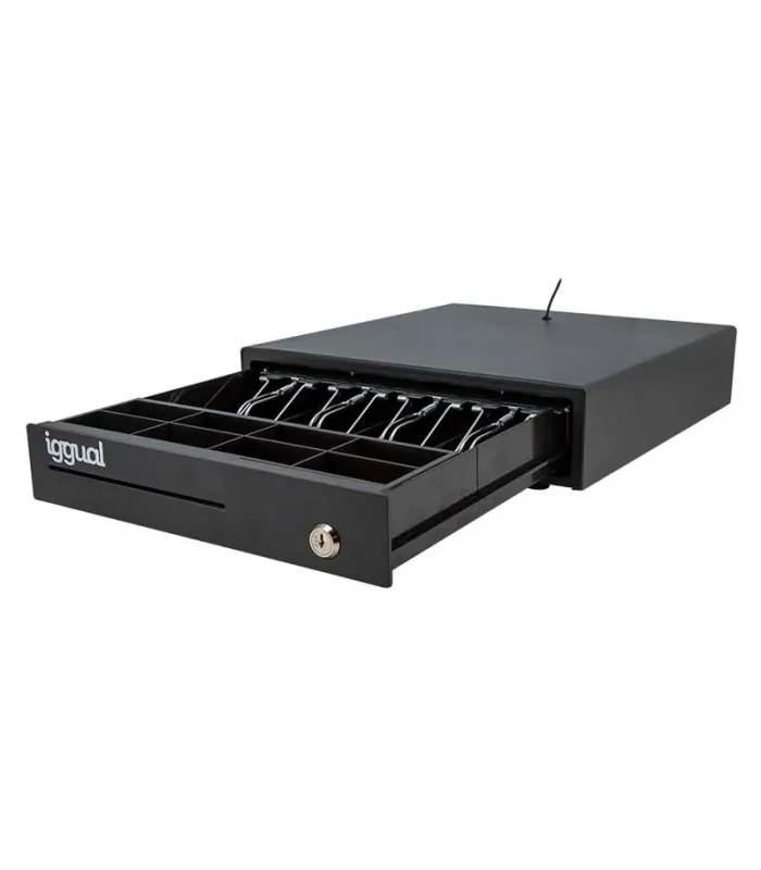 iggual Cajón Portamonedas IRON-15 37cm 4+8 negro