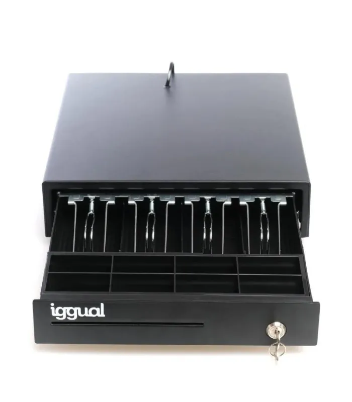 iggual Cajón Portamonedas IRON-15 37cm 4+8 negro