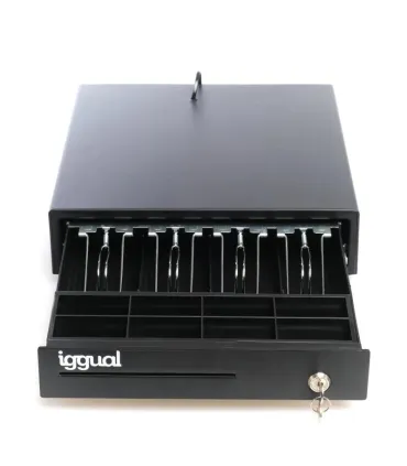 iggual Cajón Portamonedas IRON-15 37cm 4+8 negro
