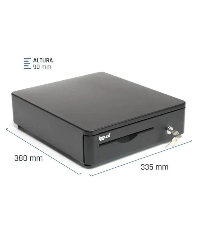 iggual Cajón Portamonedas IRON-10R 38cm 4+5 negro