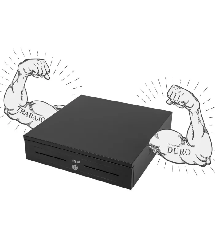 iggual Cajón portamonedas IRON-HD 41cm 5+8 negro