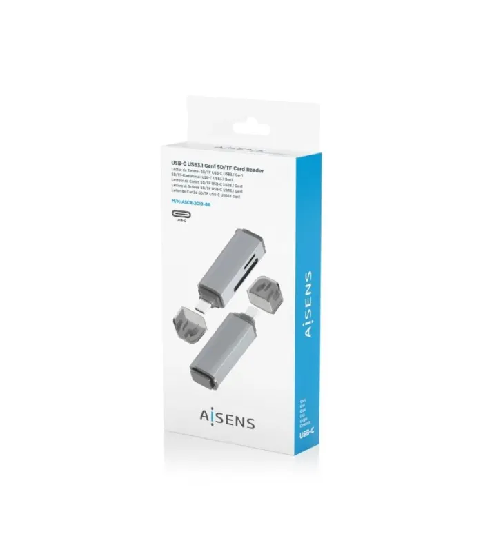 Aisens Lector Tarjetas SD MSD MMC RS-MMC MMCM USBC