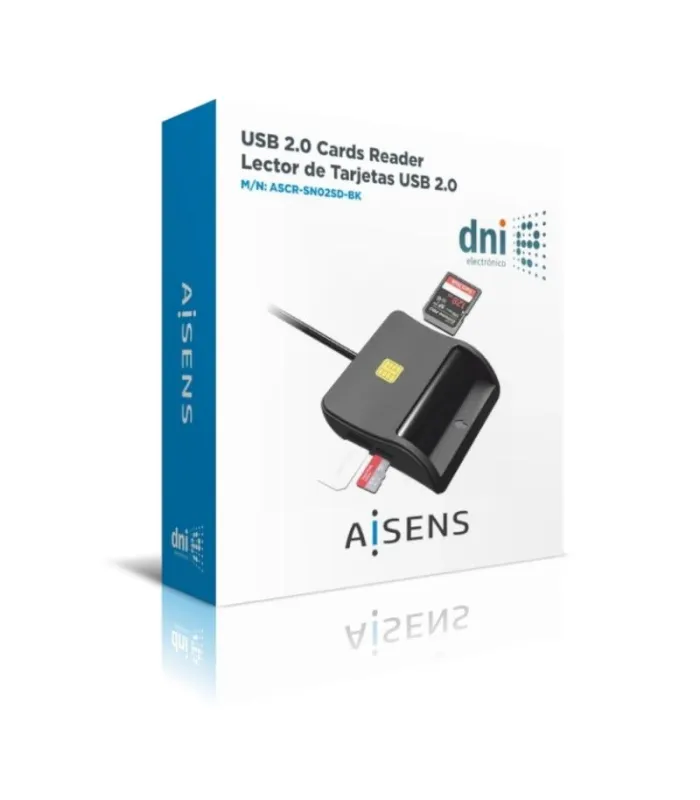 Aisens Lector DNI SIM SD MSD MMC RS-MMC MMC Micro