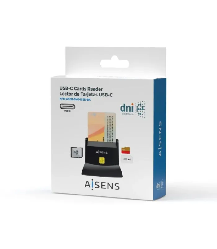 Aisens Lector DNI SIM SD MSD MMC RS-MMC MMC MUSBC