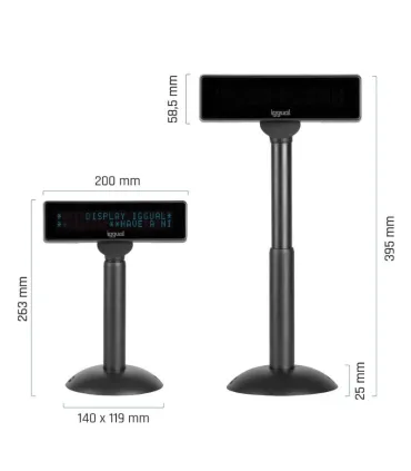 iggual Visor TPV regulable USB VFD 7" INFO DISPLAY