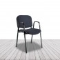 Silla Fissa de Vincolo, estructura cuatro patas y brazos, apilable. vista 6