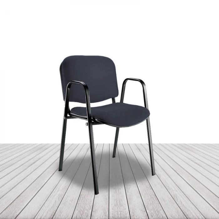 Silla Fissa de Vincolo, estructura cuatro patas y brazos, apilable. vista 6