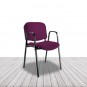 Silla Fissa de Vincolo, estructura cuatro patas y brazos, apilable. vista 7