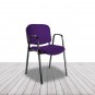 Silla Fissa de Vincolo, estructura cuatro patas y brazos, apilable. vista 8