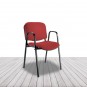 Silla Fissa de Vincolo, estructura cuatro patas y brazos, apilable. vista 11
