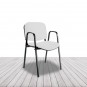 Silla Fissa de Vincolo, estructura cuatro patas y brazos, apilable. vista 12