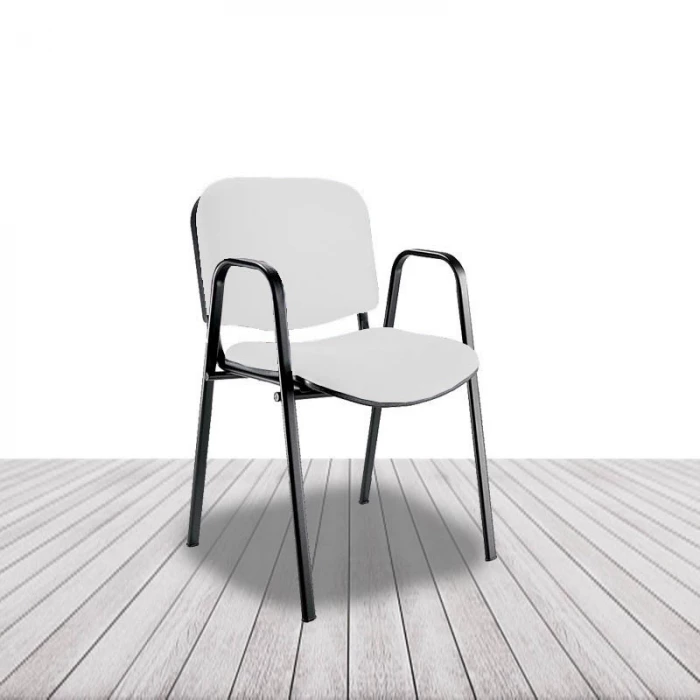 Silla Fissa de Vincolo, estructura cuatro patas y brazos, apilable. vista 12