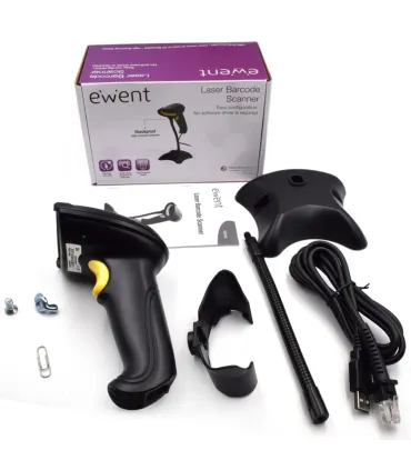 Ewent Lector código de barras EW3400 1D Láser Usb