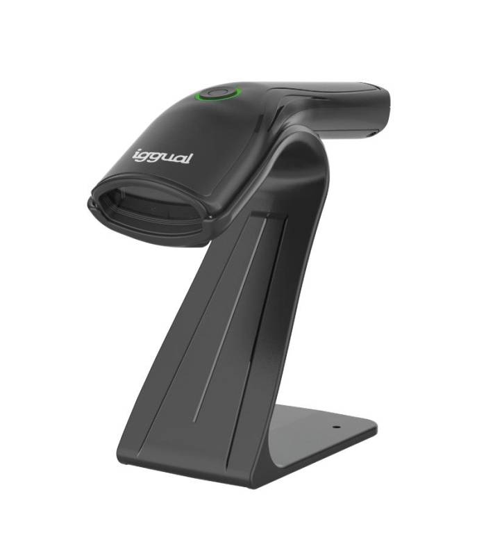 iggual Lector c&oacute;digo barras 1D USB bot&oacute;n soporte