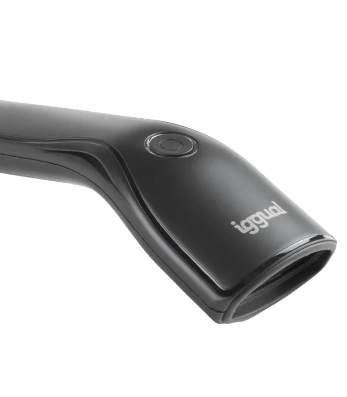 iggual Lector código barras 1D USB botón soporte