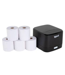 iggual Kit impresora térmica TP EASY 58 + 5 rollos