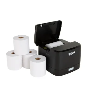 iggual Kit impresora térmica TP EASY 58 + 5 rollos
