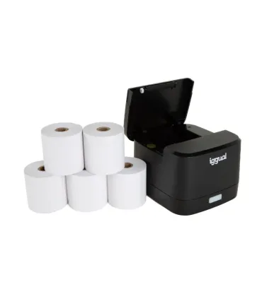 iggual Kit impresora térmica TP EASY 58 + 5 rollos