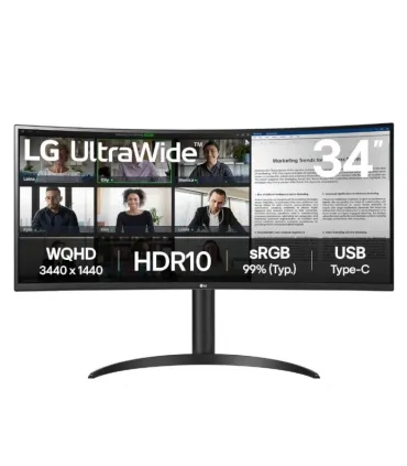 LG 34WR50QK-B monitor 34" WQHD 2xHDMI DP curvo