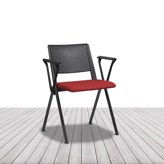 Silla Revolution de Limobel, de cuatro patas con brazos, apilable. vista 4