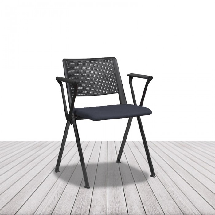 Silla Revolution de Limobel, de cuatro patas con brazos, apilable. vista 6