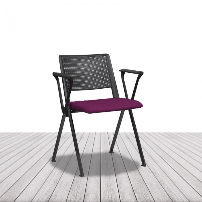 Silla Revolution de Limobel, de cuatro patas con brazos, apilable. vista 7