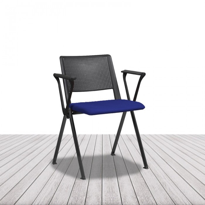 Silla Revolution de Limobel, de cuatro patas con brazos, apilable. vista 9