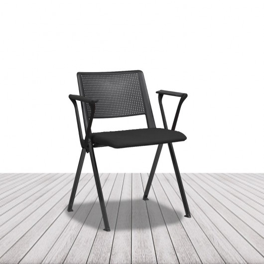 Silla Revolution de Limobel, de cuatro patas con brazos, apilable. vista 10