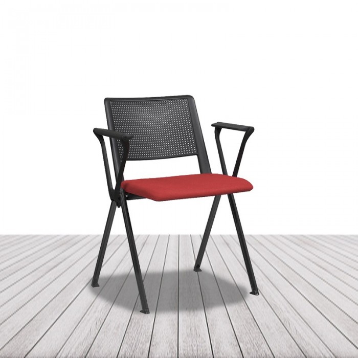 Silla Revolution de Limobel, de cuatro patas con brazos, apilable. vista 11