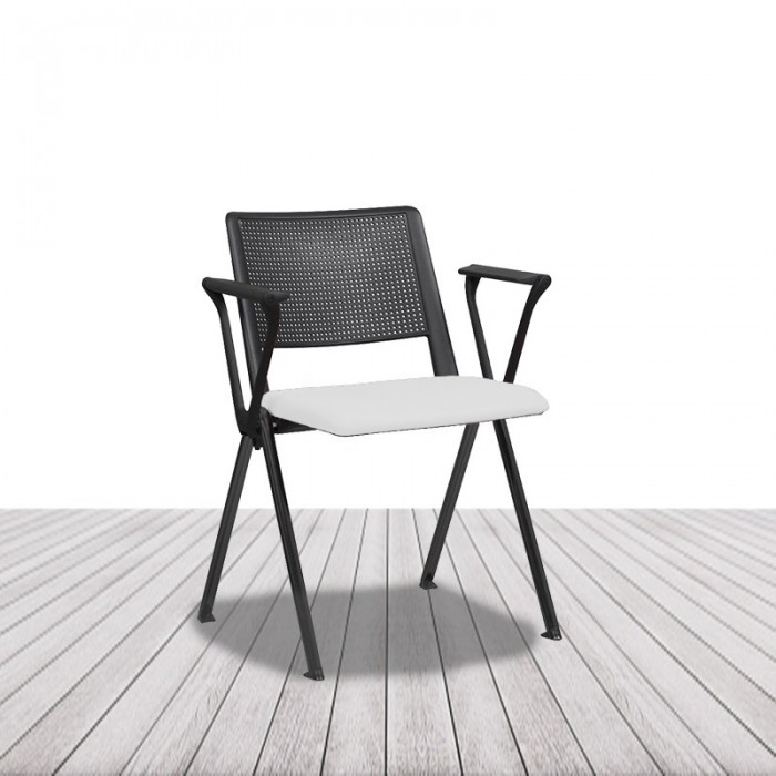 Silla Revolution de Limobel, de cuatro patas con brazos, apilable. vista 12