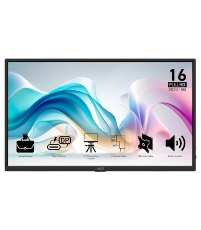 MSI MP165 E6 Monitor15.6"IPS FHD  port&aacute;til USBc MM