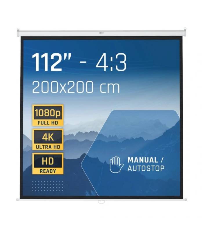 iggual Pantalla manual 1:1 112" 200x200 cm