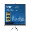 iggual Pantalla 100" 180x180 cm 1:1 trípode+bolsa