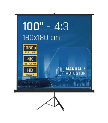 iggual Pantalla 100" 180x180 cm con trípode+bolsa