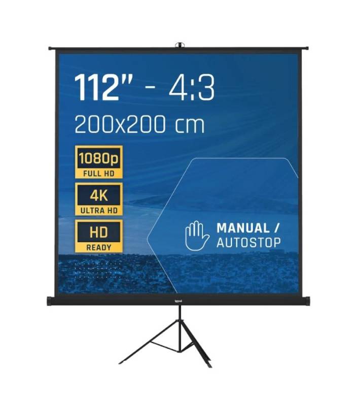 iggual Pantalla 112" 200x200 cm 1:1 tr&iacute;pode+bolsa