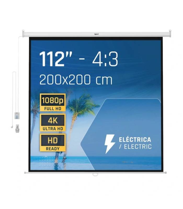 iggual Pantalla el&eacute;ctrica 1:1 112" 200x200 cm