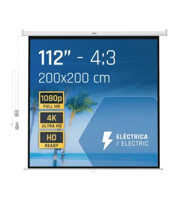 iggual Pantalla eléctrica 4:3 112" 200x200 cm