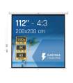iggual Pantalla eléctrica 4:3 112" 200x200 cm