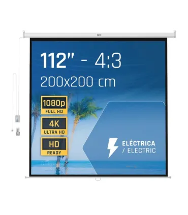 iggual Pantalla eléctrica 4:3 112" 200x200 cm