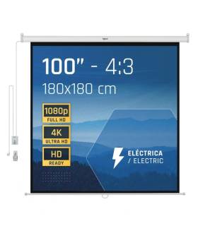 iggual Pantalla eléctrica 4:3 100" 180x180 cm