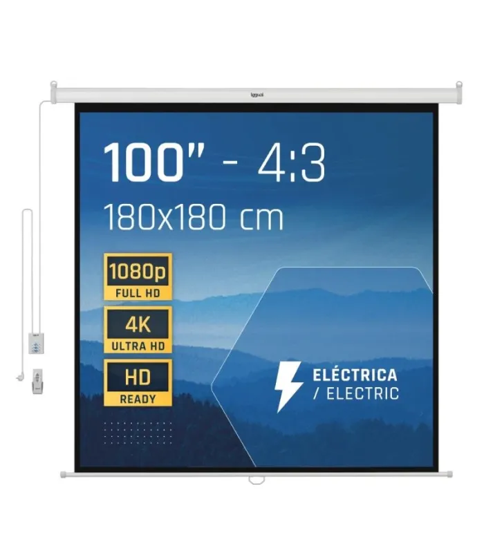 iggual Pantalla eléctrica 1:1 100" 180x180 cm