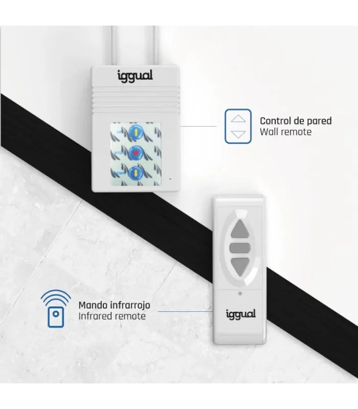 iggual Pantalla eléctrica 1:1 100" 180x180 cm