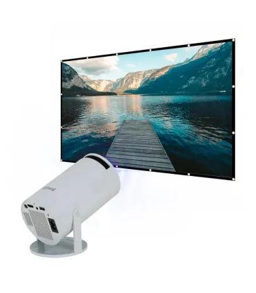 iggual Pack mini proyector + pantalla 120" plegabl