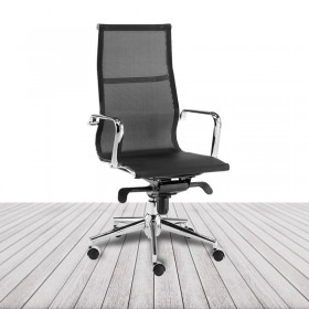 Silla Berlin de Euromof, tejido en malla de respaldo alto. vista 2