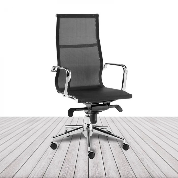 Silla Berlin de Euromof, tejido en malla de respaldo alto. vista 2