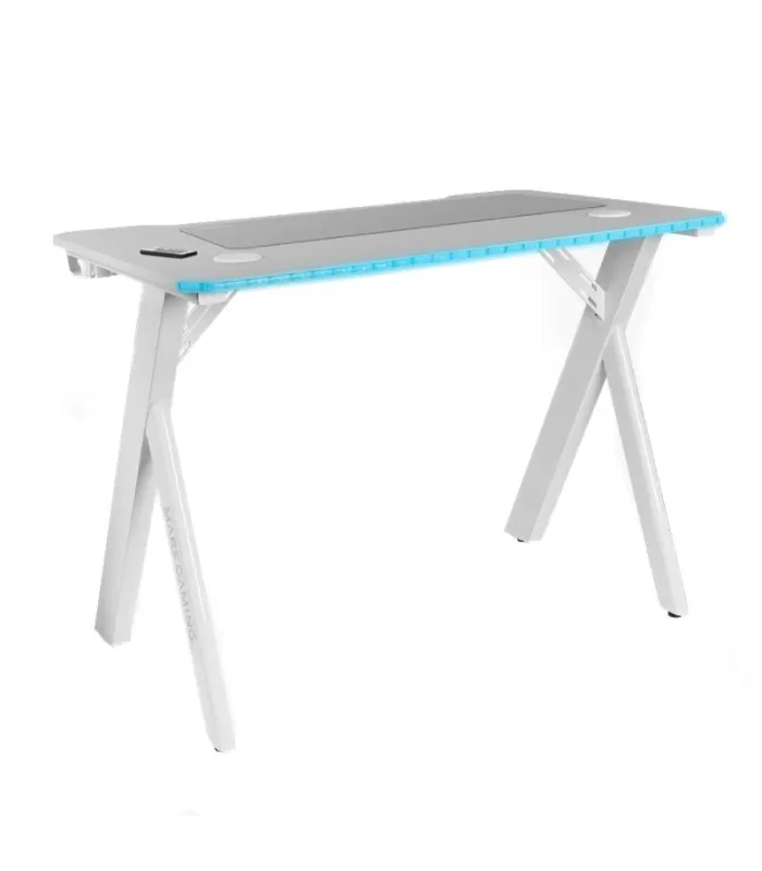 Mars Gaming Escritorio Rgb 100cm alfombri. Blanco