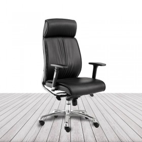 Sillón  Moscú de Euromof, tapizado en EcoPiel color negro. vista 2