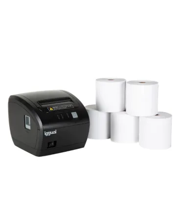 Kit impresora térmica tickets TP7001 + 5 rollos 80