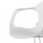 Silla Bari de Euromof, con formas ergonómicas y frontal ondulado, blanco o negro. Apilable. vista 4
